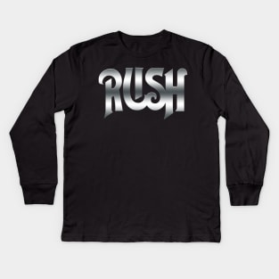 Rush - Metallic Logo Kids Long Sleeve T-Shirt